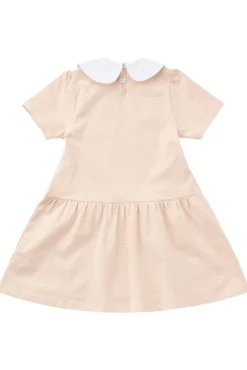 Stribet kjole m. poplin krave - ROSE