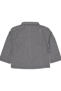 Stribet twill jakke med lommer - NAVYSTRIPE