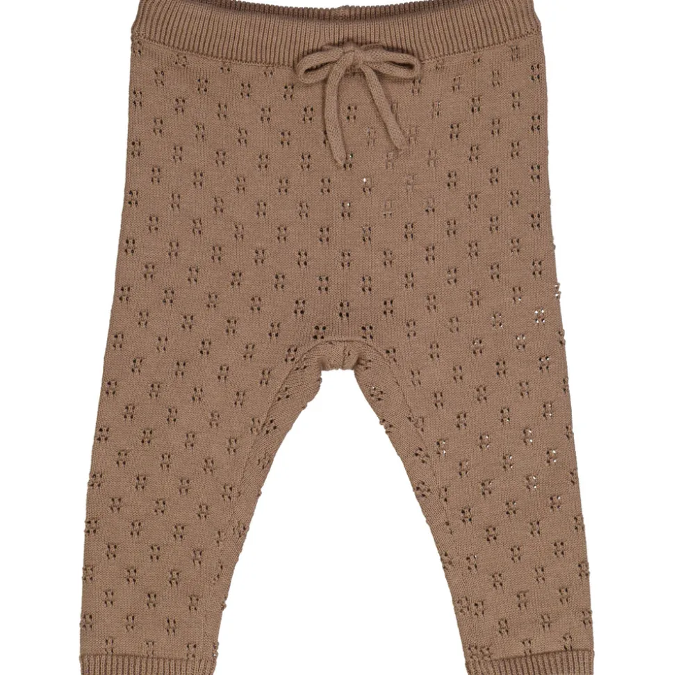 Strikkede bukser - Walnut