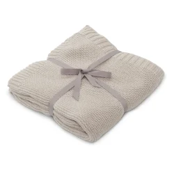 Striktæppe - Oyster Grey - Økologisk