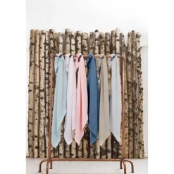 Striktæppe, bomuld, Sage green