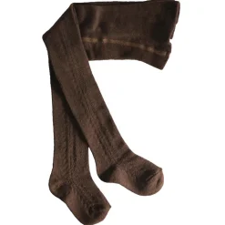 Strømpebukser med hulmønster 2-pak - Bark/ Balsam cream