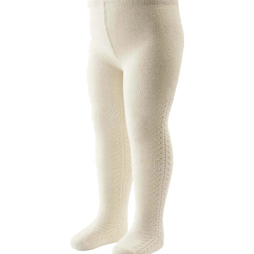 Strømpebukser med hulmønster 2-pak - Bark/ Balsam cream