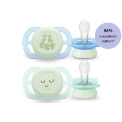 Sut, Ultra Start Night 0-2mdr. 2 pk, grøn og blå