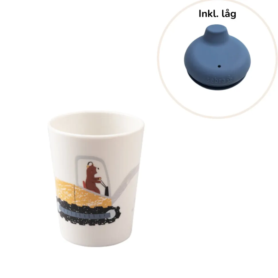 Tastii kop inkl. låg - busy builders/vintage blue