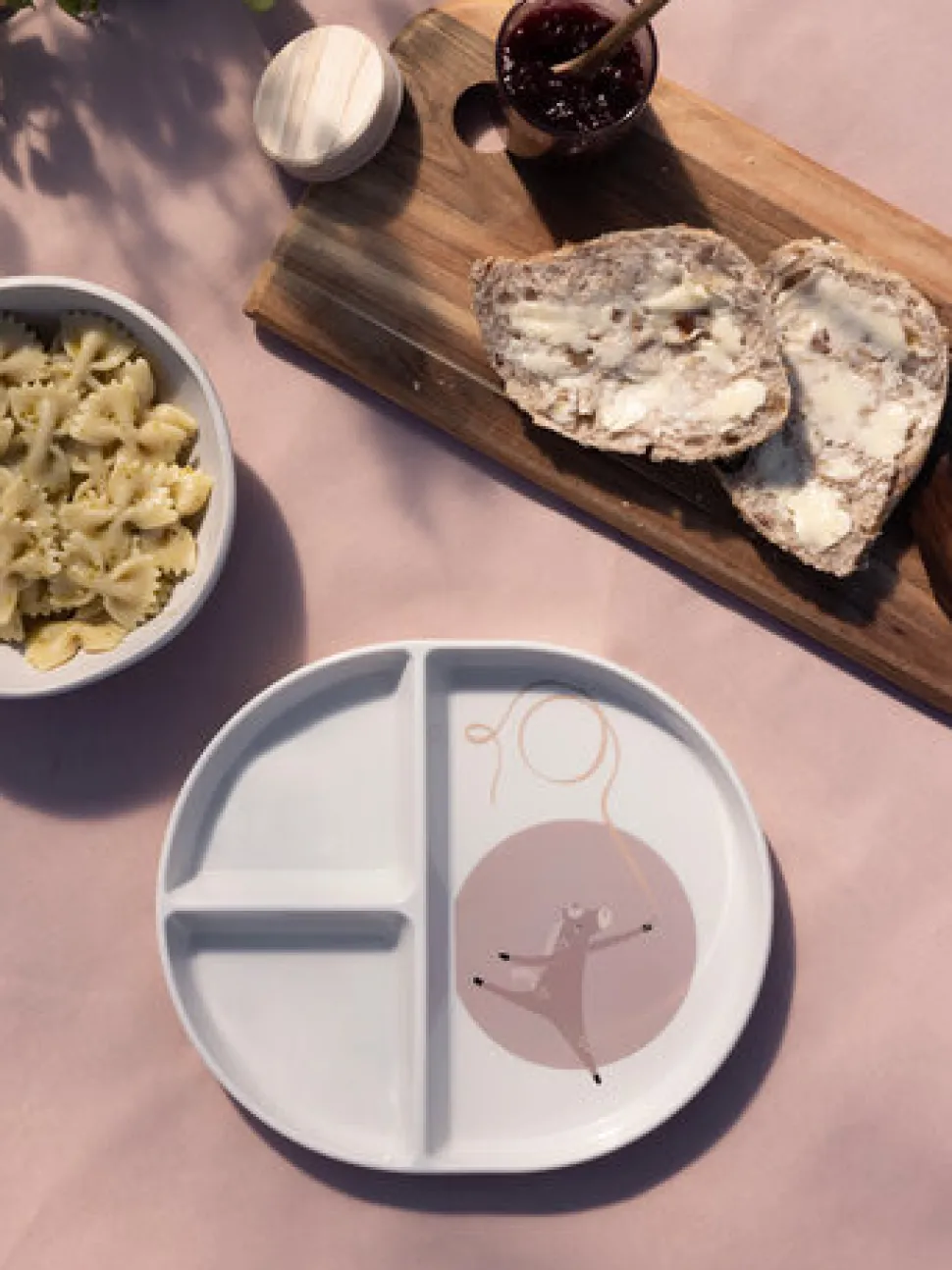 Tastii service sæt - teeny toes/vintage rose