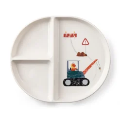 Tastii, tallerken m/3 rum, Busy Builders