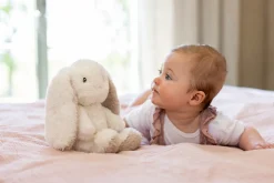 Teddybamse Mocca lille, kanin cremefarve, 25 cm