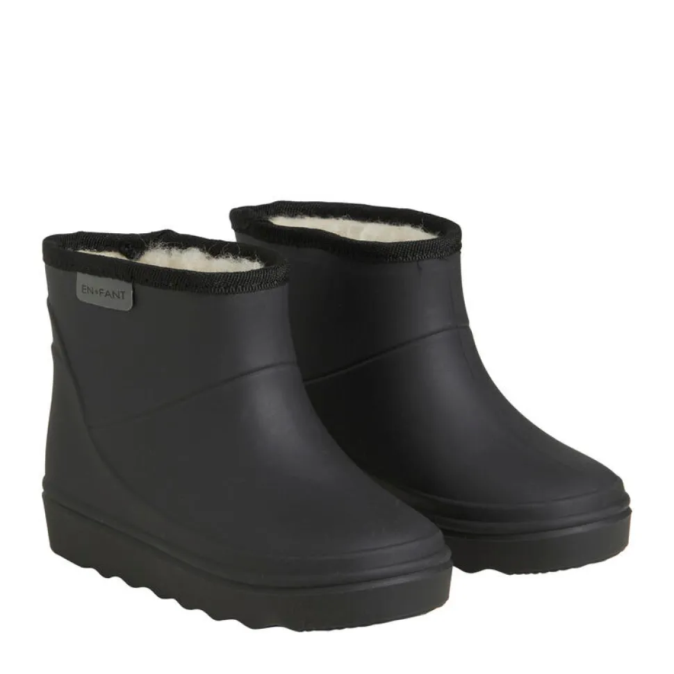 Thermo Støvler Kort Solid - Black