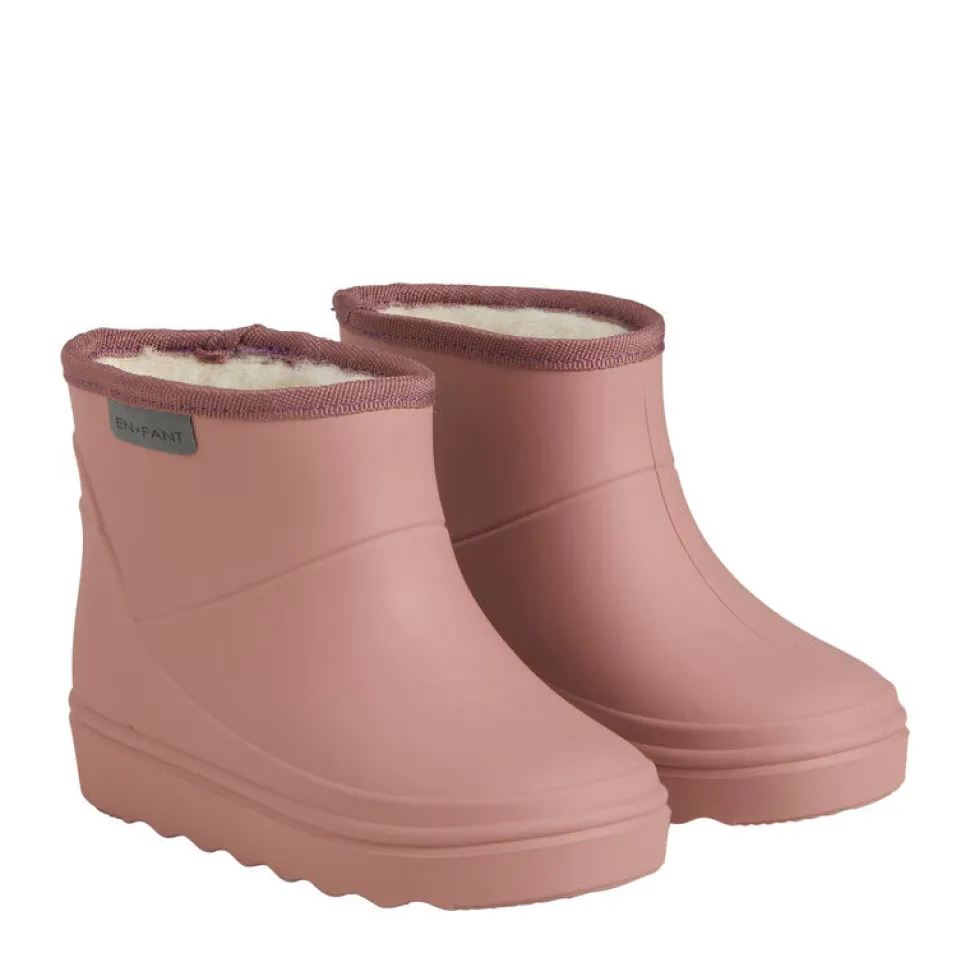 Thermo Støvler Kort Solid - Old Rose