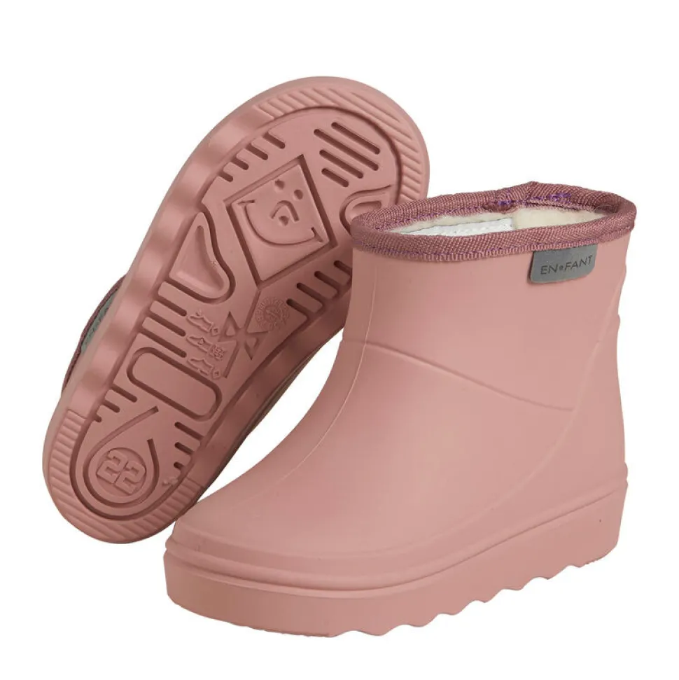 Thermo Støvler Kort Solid - Old Rose