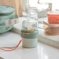 To go 2-way snackbøtte S Birdee - Grøn