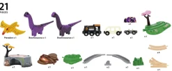 Togbanesæt med dinosaurer - FSC®
