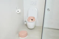 Toiletsæde justerbar, Pale Pink