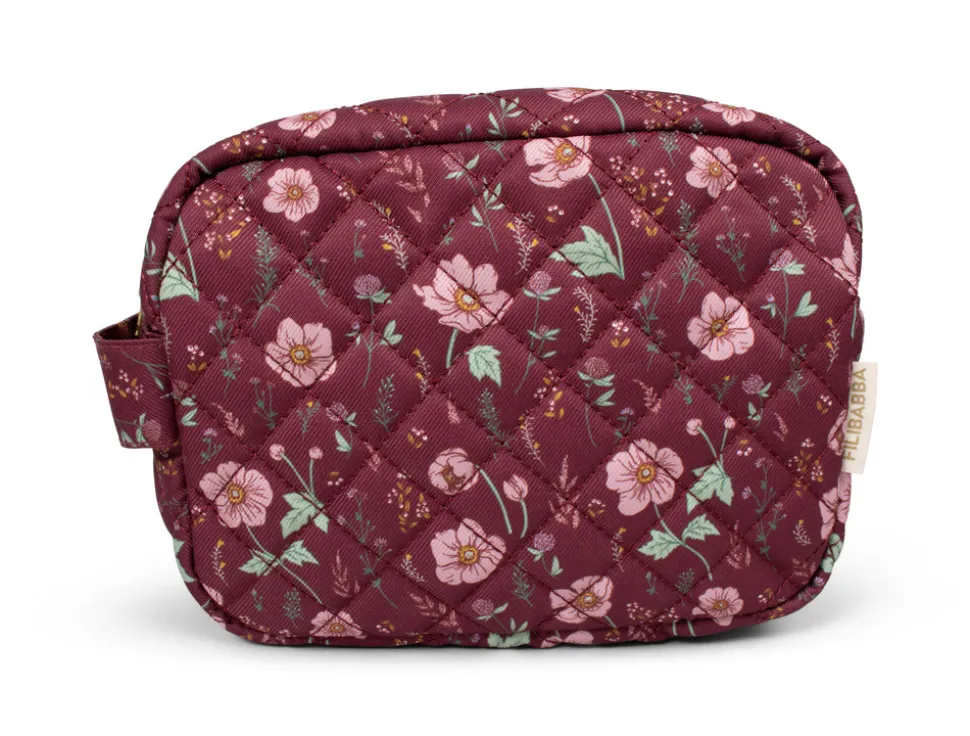Toilettaske i genanvendt RPET - fall flowers
