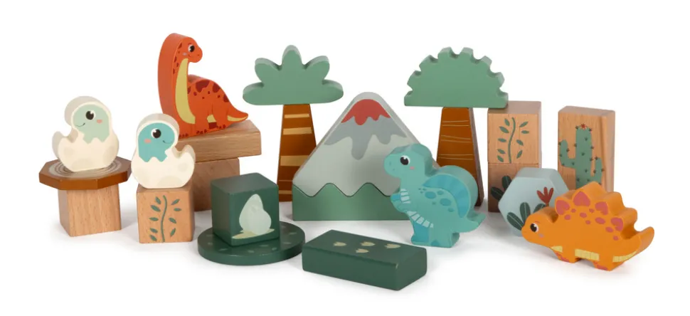 Træ byggeklodser Dino