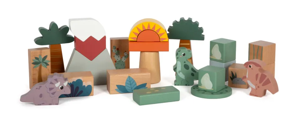 Træ byggeklodser Dino