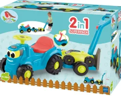 Traktor gåbil m/trailer + græsslåmaskine