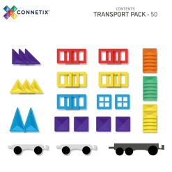 Transport Pack - magnetsæt 50 dele - rainbow
