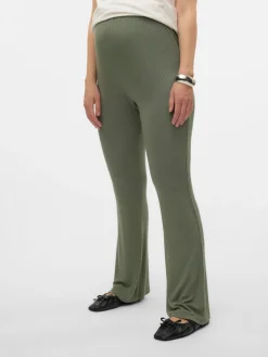 Trinity flared bukser - AGAVEGREEN