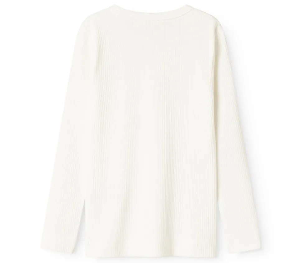 T-shirt, langærmet - Gentle white