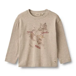 T-shirt langærmet Claus - Gravel Melange