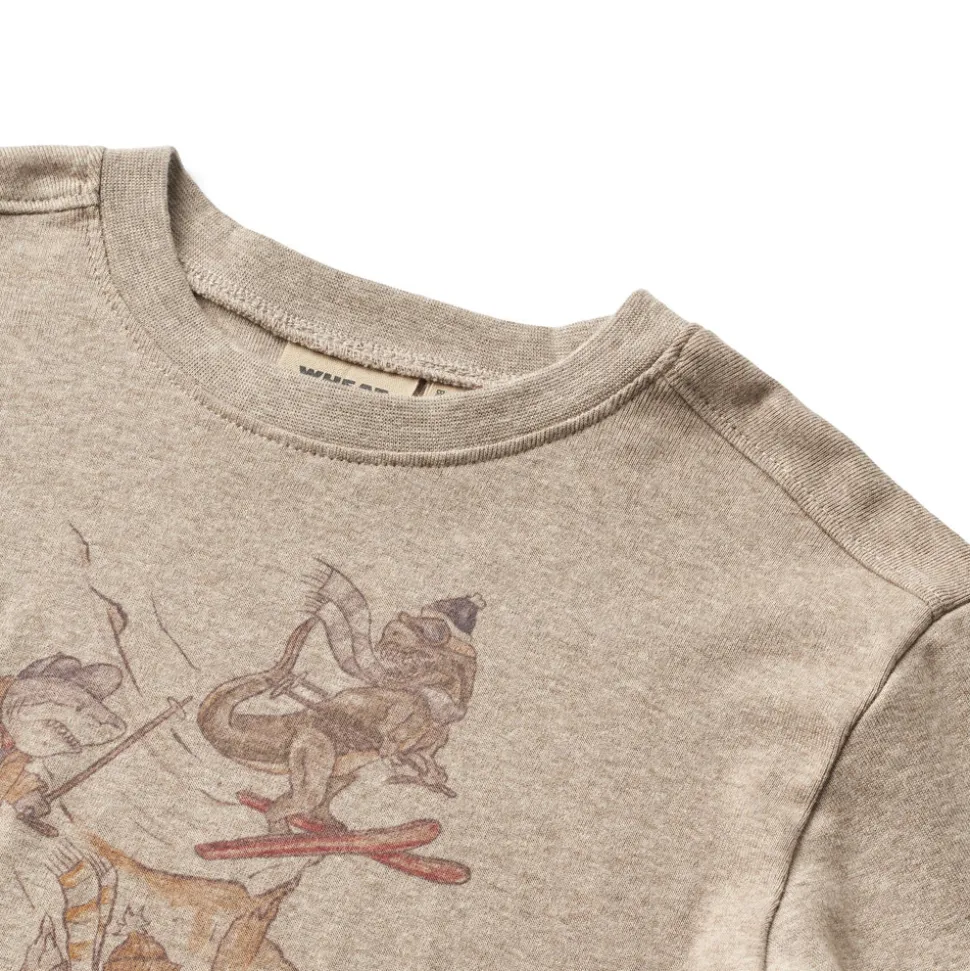 T-shirt langærmet Claus - Gravel Melange