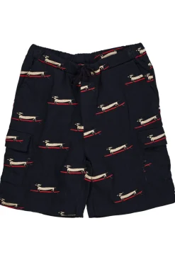 Twill shorts m. lomme - NAVYSTRIPE