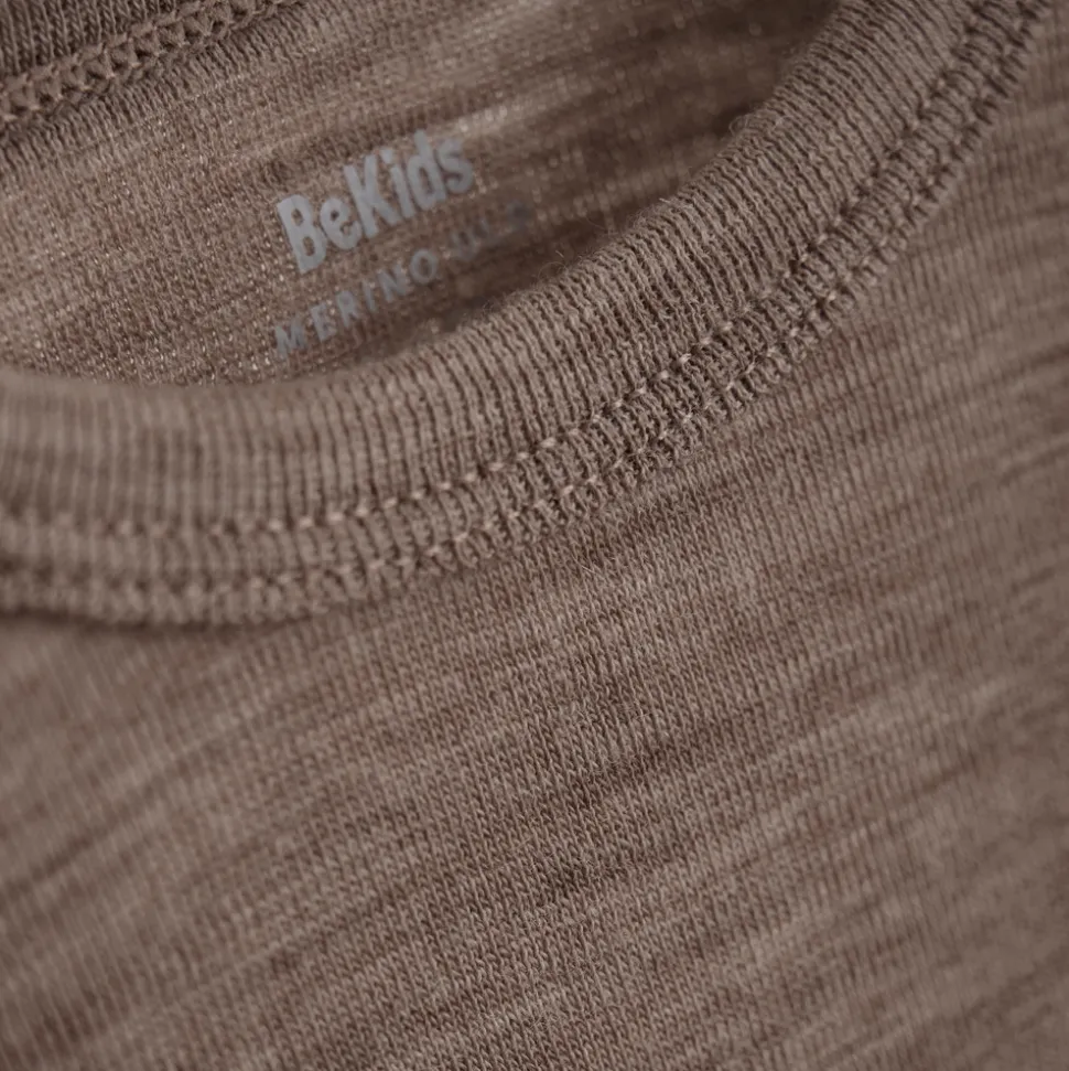 Uld body langærmet - solid - Leafless Tree Melange