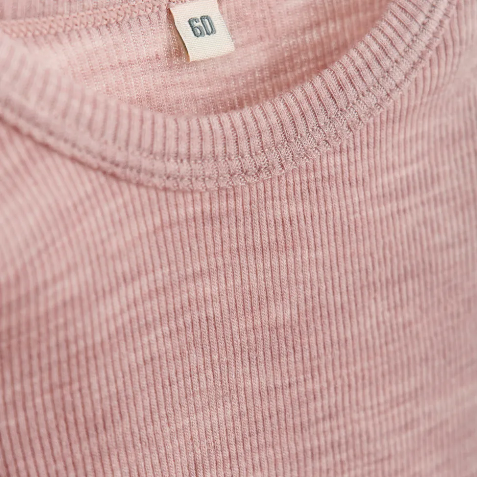 Uld body langærmet - solid - Starling Melange