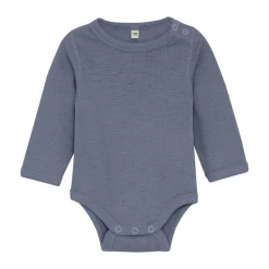 Uld body langærmet body - solid - Folkstone Gray Melange