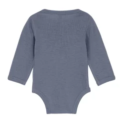 Uld body langærmet body - solid - Folkstone Gray Melange