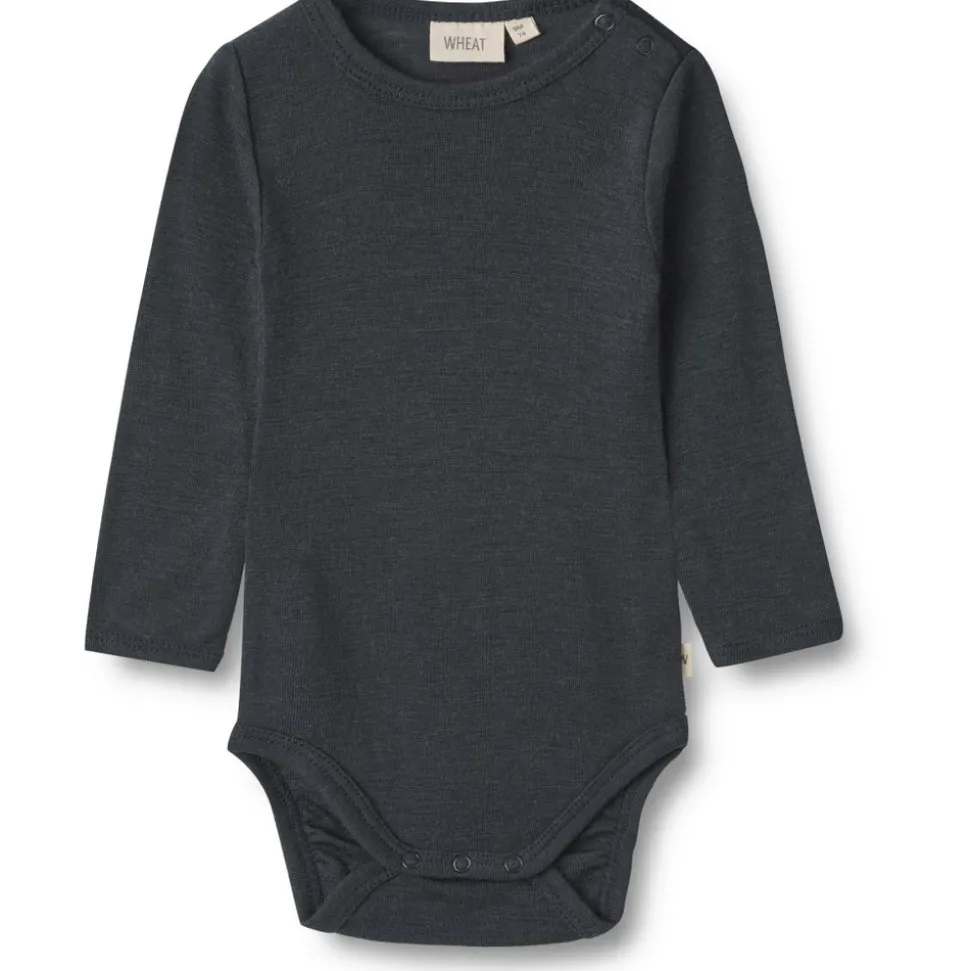 Uld body langærmet Lucca - Navy