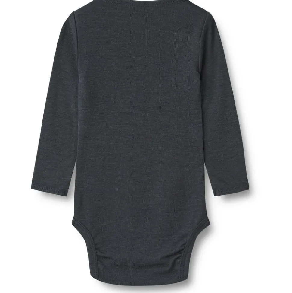 Uld body langærmet Lucca - Navy