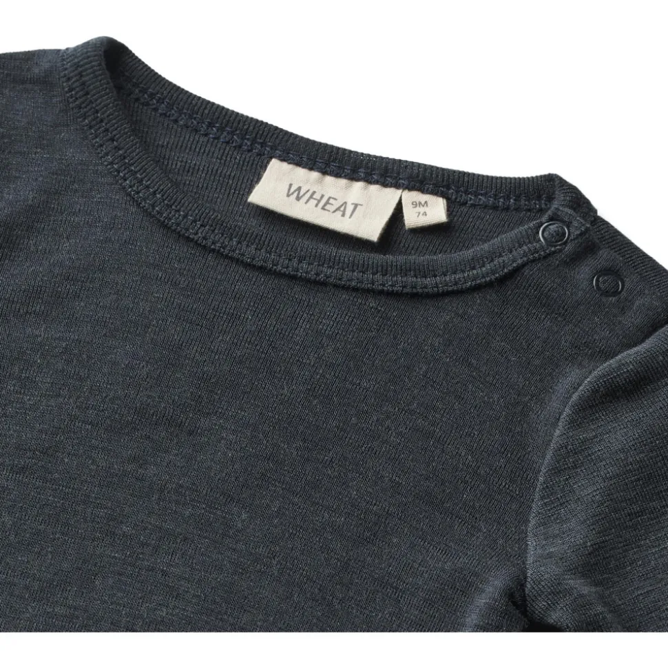 Uld body langærmet Lucca - Navy