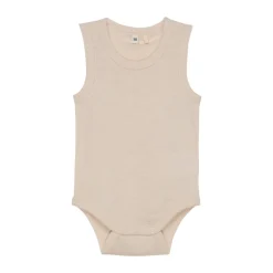 Uld body uden ærmer - Sandshell Melange