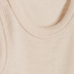 Uld body uden ærmer - Sandshell Melange