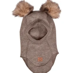 Uld elefanthue med pom pom - Melange Denver