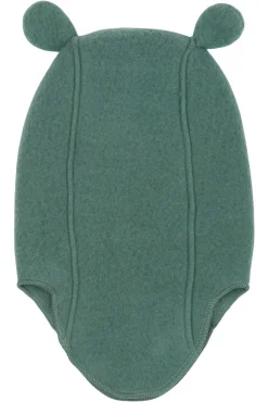 Uld elefanthue med ører - Balsam green