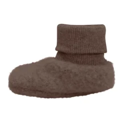 Uld Fleece Footies - Brown melange