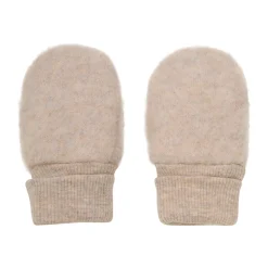 Uld Fleece Vanter - Camel melange