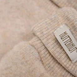 Uld Fleece Vanter - Camel melange