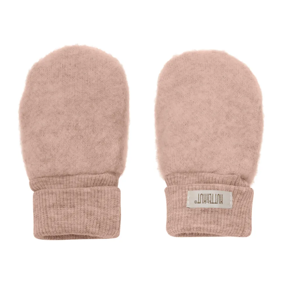 Uld Fleece Vanter - Mahogany rose