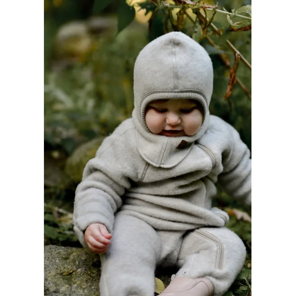 Uld fullface - MELANGE OFF WHITE