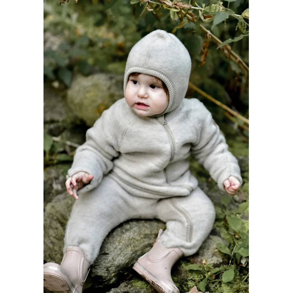 Uld fullface - MELANGE OFF WHITE