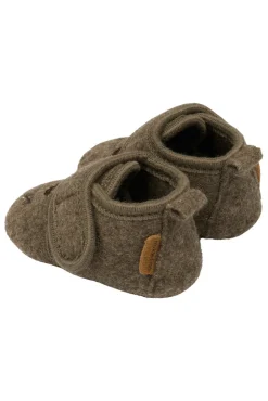 Uld Hjemmesko m. Boderi - Melange denver