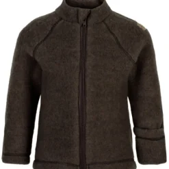 Uld jakke - DARK BROWN MELANGE