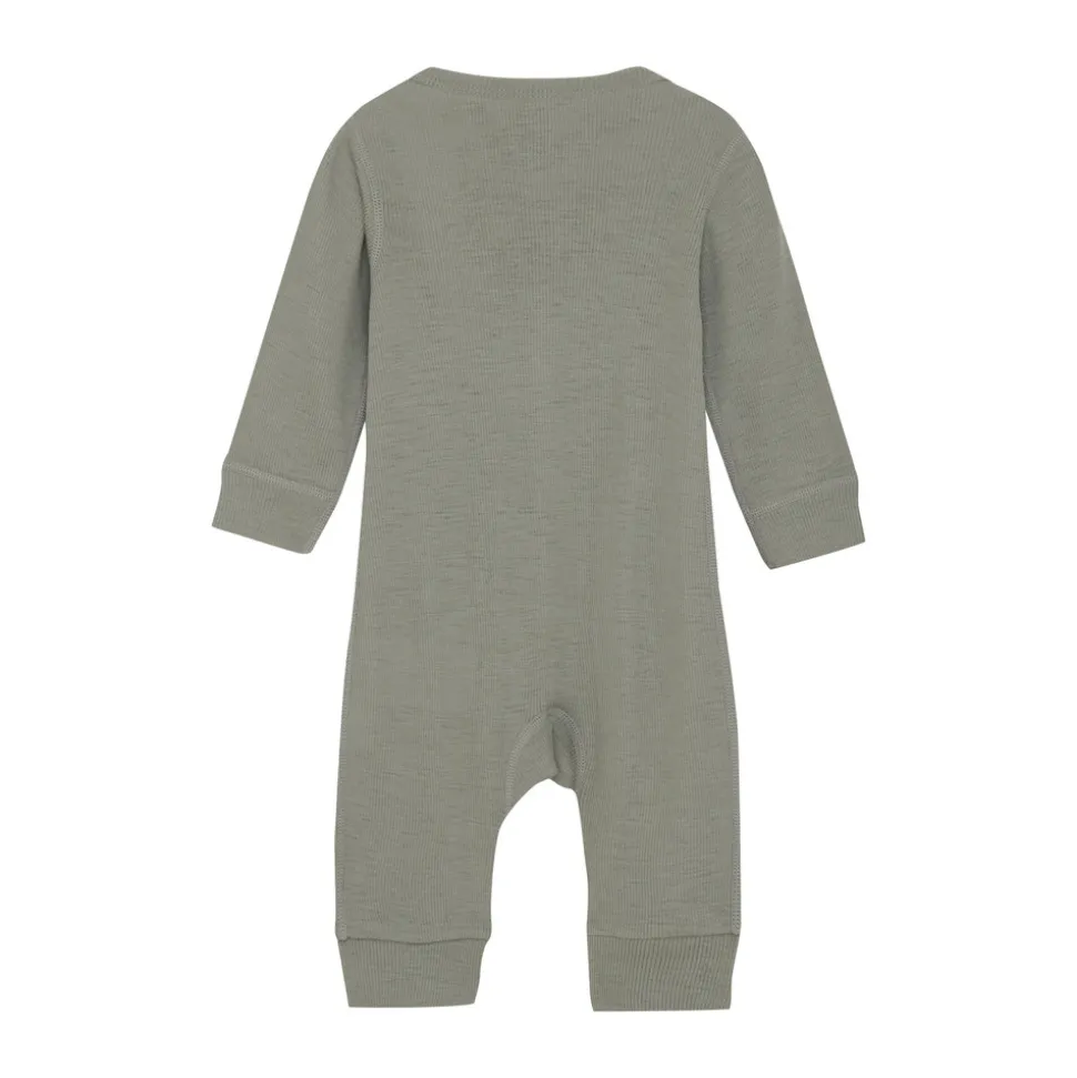 Uld jumpsuit - solid - Forest Fog Melange