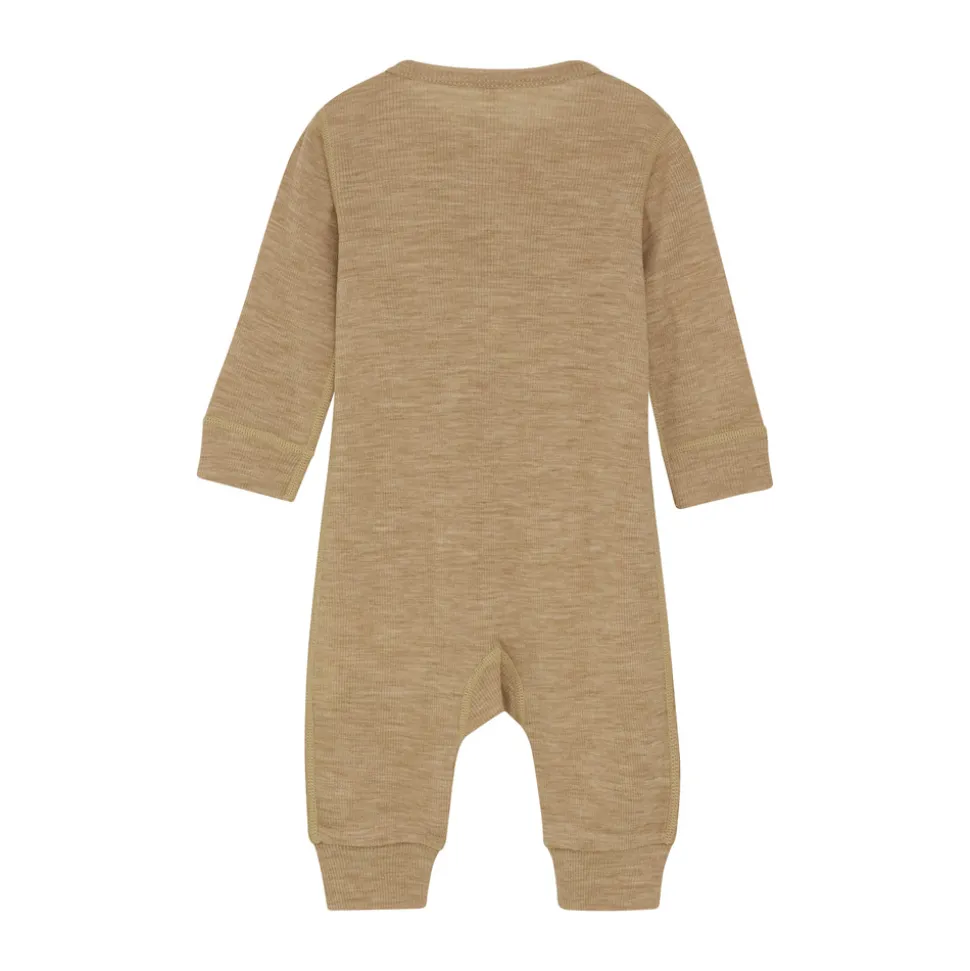Uld jumpsuit - solid - Light Camel Melange