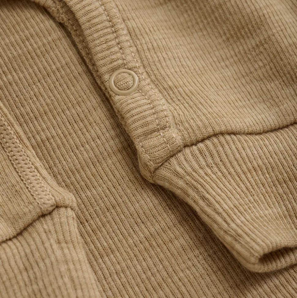 Uld jumpsuit - solid - Light Camel Melange